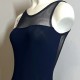justaucorps bleu marine lycra et résille