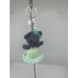 Souris gris foncé et vert