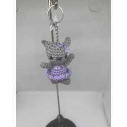 chaton gris et mauve