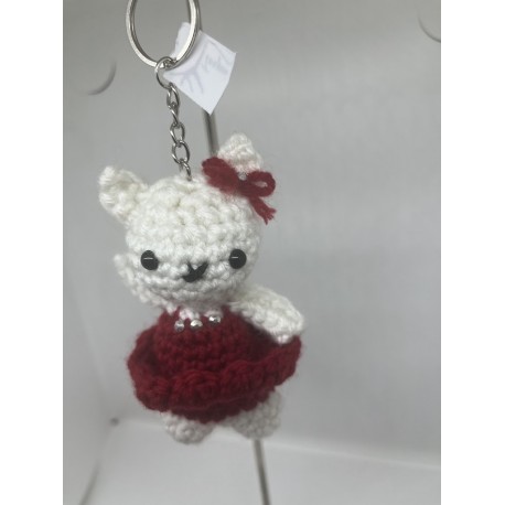 Chaton blanc et rouge