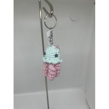 Méduse vert et rose