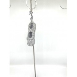 Porte-clé chausson garçon gris