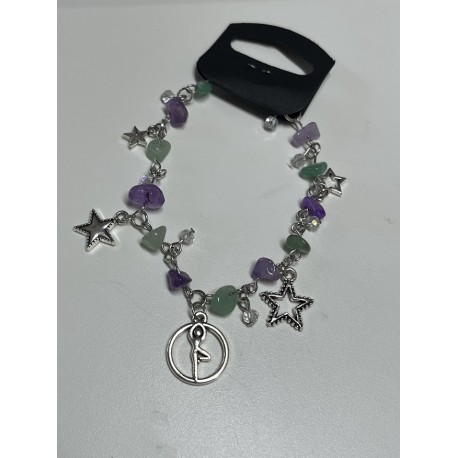 Bracelet vert mauve