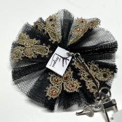Mini-tutu noir baroque
