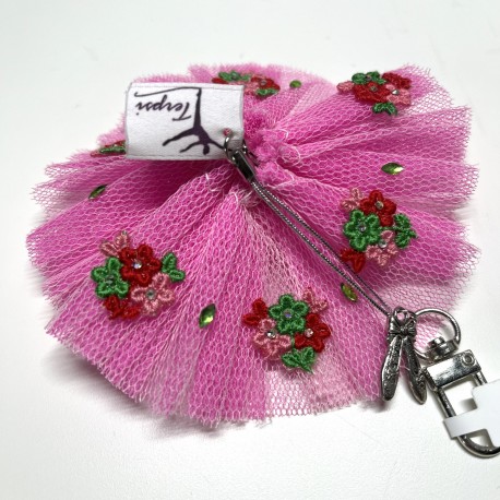 Mini-tutu fuschia fleurettes