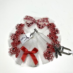 Mini-tutu coquette rouge et blanc