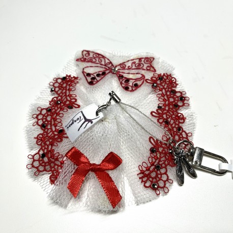 Mini-tutu coquette rouge et blanc